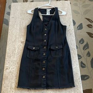Sadie and Sage black denim button up dress. Size medium